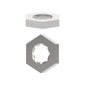 Hex Self-Locking Counter Nut, (PAL Nut), DIN 7967, Stainless Steel Grade A2