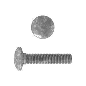Carriage Bolt, ISO 8677/DIN 603, Mild Steel Class 4.8, Hot Dip Galvanised