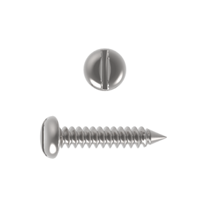 Self Tapping Screw, Pan Head Slotted, ISO 1481C/DIN 7971C, AB Point, Stainless Steel Grade A2