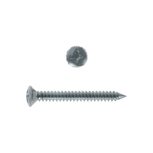 Self Tapping Screw, Raised Csk Head Pozi, ISO 7051-C/DIN 7983-C, AB Point, Steel, Zinc Plated