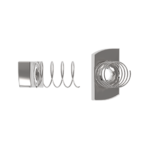 Channel Nut, Long Spring, Stainless Steel Grade A4