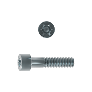 Socket Head Capscrew, ISO 4762/DIN 912, High Tensile Steel Class 8.8, Zinc Plated, Partial Thread